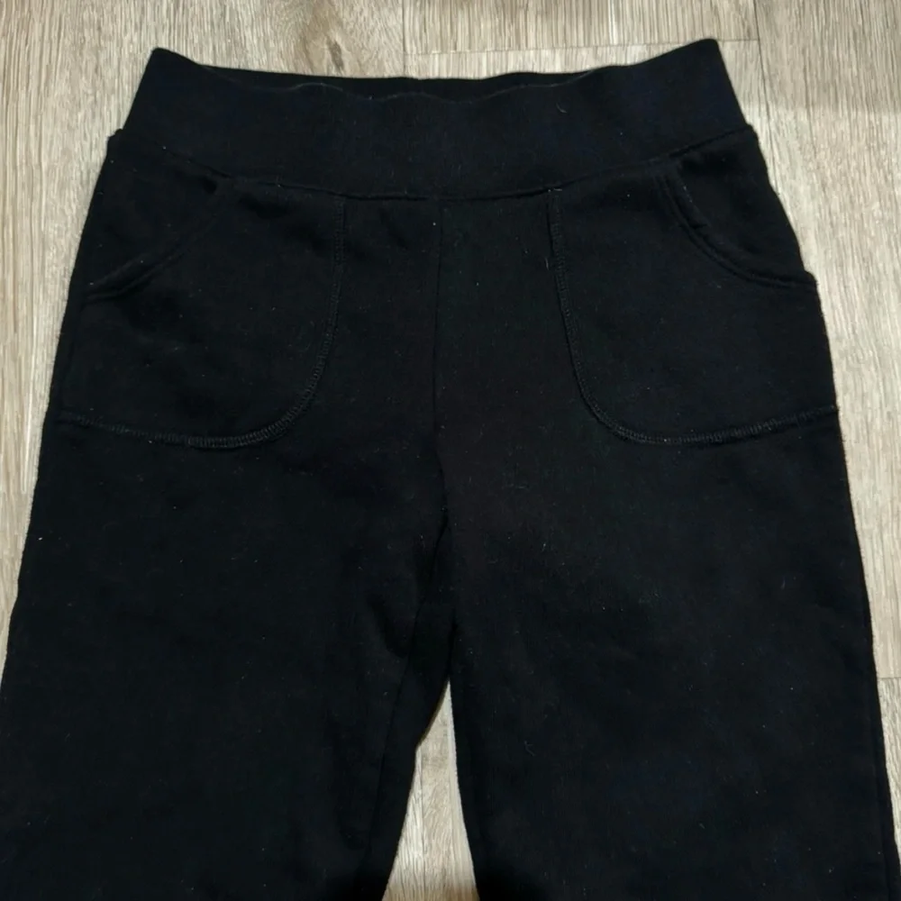 Kids Athletic Works Girls Black Fleece Jogger Sweatpants M 7/8